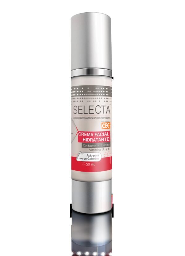 Crema facial hidratante con colágeno y elastina + vitamina A y E