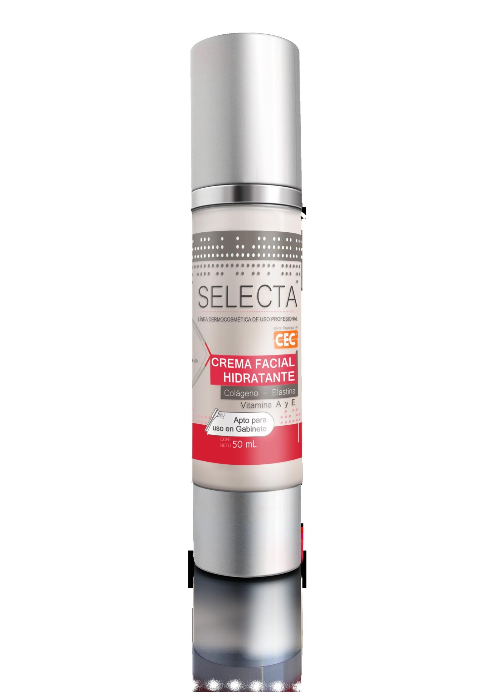 Crema facial hidratante con colágeno y elastina + vitamina A y E
