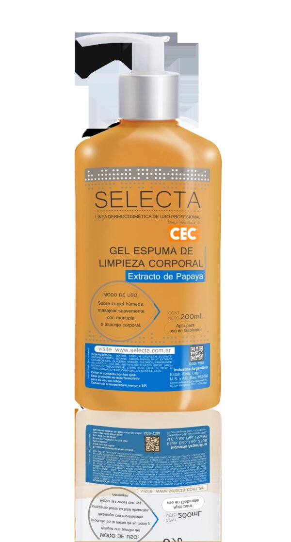 Gel espuma de limpieza corporal 200 mL